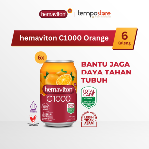 hemaviton Bundle Pack C1000 Orange Liquid 330mL per 6 Kaleng Vitamin C [Exp : 07.2026]