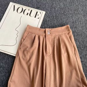 Celana Kulot Highwaist Knit Jennie Knit Premium Loose Cullote Pants Wanita Kekinian 3412