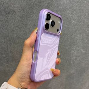 Snowy Mountain Pattern Matte Protection Phone Case For iPhone 17 16 15 14 13 Pro Max Hybrid Plating Shockproof Solid Back Cover