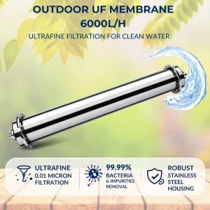 UF 6000L Stainless Steel 0.01 Micron UF Membrane Water Filter Purifier Outdoor Ultra L5
