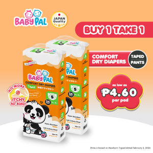 BabyPal Buy 1 Take 1 Comfort Dry Diaper for Baby Taped Pants Newborn to XXL Baby Needs Collection