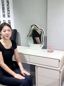 【SG⚡】Solid Wood Vanity Dresser Combinatio Small Bedrooms Extendable Makeup Table