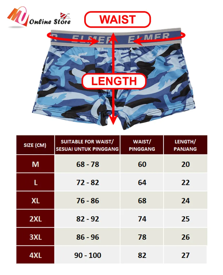 MU SET BOXER LELAKI DEWASA 2IN1/ MEN BOXER/ BOXER DEWASA LELAKI