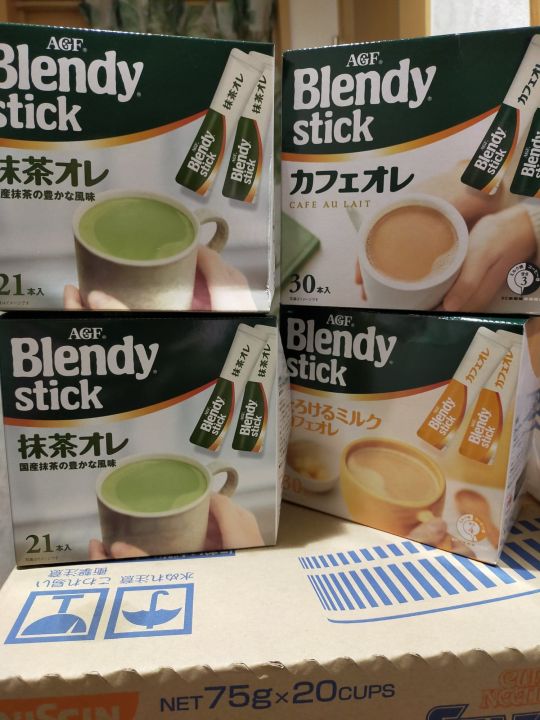 AGF Blendy Stick Matcha au Lait ( 20's), Blendy Stick Cafe Au Lait (27s ...