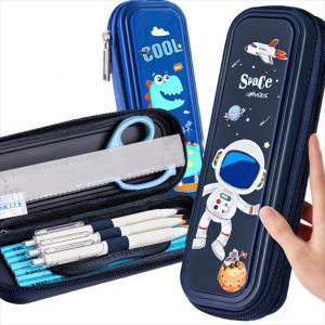 CMIEWN5 ความจุสูงมาก กล่องดินสอนักบินอวกาศ กันน้ำกันน้ำได้ พื้นที่ว่าง กล่องใส่เครื่องเขียน ของขวัญสำหรับเด็ก ซิปมีซิป กล่องใส่ดินสอ อุปกรณ์การเรียนสำหรับโรงเรียน