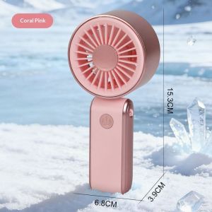 Annies Sphere Quạt mini cầm tay sạc USB gió mạnh thiết kế gấp gọn có dây đeo cổ phù hợp học sinh và sử dụng ngoài trời