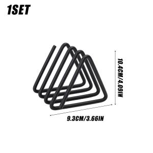 Sturdy Kitchen Storage Shelf Heavy-Duty Metal Cutting Board Organizer 4-Slot Space-Saving Divided Storage Rack with Triangular Design
