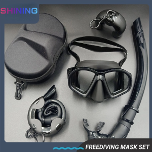 Shining Snorkeling Set Snorkel Mask 180°Panoramic View Anti-Leak Diving Mask for Snorkel