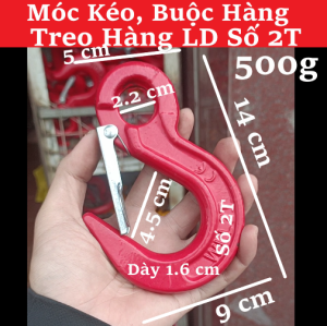 Móc Treo Buộc Hàng Đỏ (LD) (Số 2T) Cố Định Có Lẫy Chốt An Toàn Dày Dặn Tiện Lợi