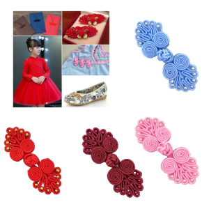 Chinese Knot Buttons Sweater Scarf Cloaks Clasp Cardigan Fasteners for Clothing Decor Seven Beads Cheongsam Fasteners