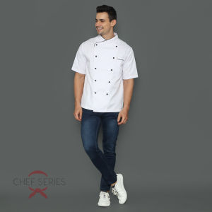 Chef Series Prime Series Tangan Pendek Baju Koki - Putih