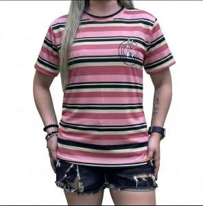 MUSHOP ADULT STRIPES T-SHIRT FABRIC IS COTTON FREESIZE BUT FIT SMALL TO EXTRA-LARGE