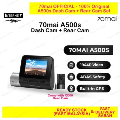 70mai Dashcam Pro Plus+ A500S Car Recorder 1944P Rear Cam A500 Night Vision ADAS Parking Mode App A400 A800s ddpai