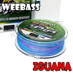 สาย PE Weebass IGUANA x4 ความยาว 100 เมตร สายสีรุ้ง