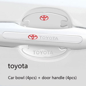 Sticker Logo Pelindung Anti Lecet  8PCS/Set  Gores Gagang Handle Pintu Mobil Untuk Mitsubishi Suzuki Toyota Honda Nissan Daihatsu