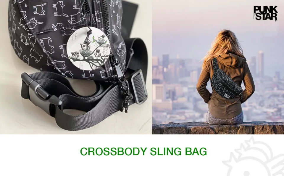PUNKSTAR Water Resistant lightweight Crossbody Bag Sling Chest