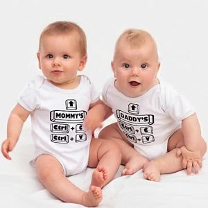 Funny Daddy Mommy Baby Onesie Family Matching Outfit Cotton Romper 0-12M Newborn Gift PH