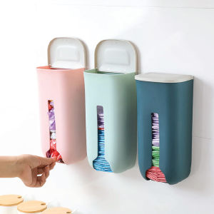 Plastic Bag Holder Dispenser Wall Mounted Storage Organizer Grocery Trash Bag / Bekas Simpan Beg Plastik