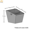 Vision Coffee Grind Knock Box with Removable Knock Bar Coffee Powder Residue Trash Can Espresso Dump Bin with Non-Slip Base Espresso Ground Container. 