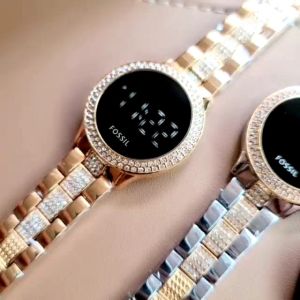 Jam tangan wanita Fossil Touchscreen Rantai stainless steel Diameter 36cm free box dan baterai cadangan