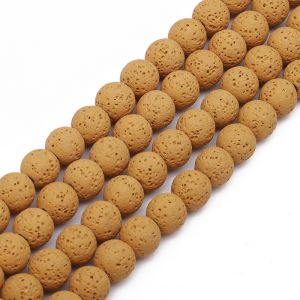 4/6/8/10mm Natural Lava Stone Beads Round Loose Space Beads for Bracelet Necklace Jewelry Making Beads 15" 38cm