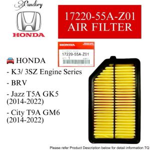 【💯ORIGINAL】17220-55A-Z01 HONDA AIR FILTER CITY T9A GM6/ JAZZ T5A GK5/ BRV ENGINE FILTER/ CITY ENGINE FILTER