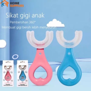 【KF】Sikat Gigi Anak Bahan Silikon / Training Tooth Brush Baby Silicon Type U Sikat Gigi Anak