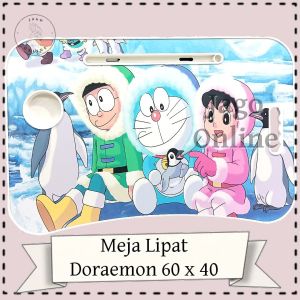 Meja Belajar Lipat Anak Bergambar Karakter Meja Portable Kuat dan Praktis