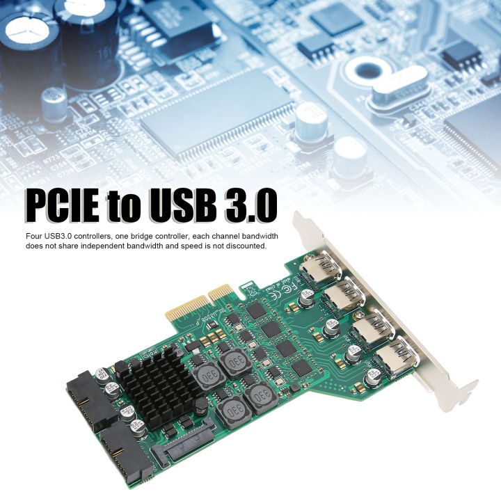 PCIE to USB 3.0 5Gbps PCIE Serial Card 3A Power Supply for Windows for ...