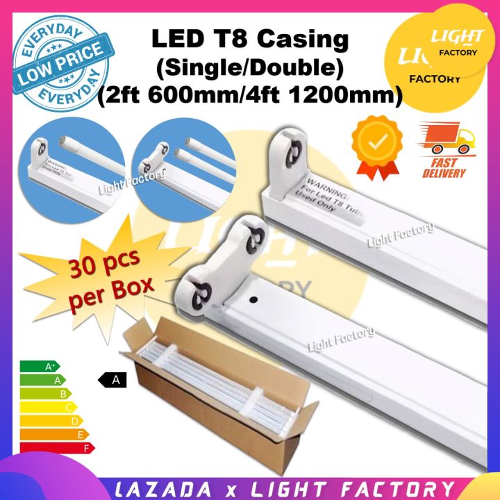 [BOX SET] LED T8 Casing LED T8 Fitting T8 LED Tube LED Single Casing ...