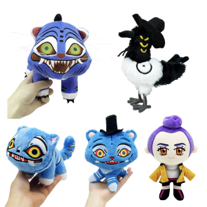 Anime Kpop Demons Hunters Plush Cute Purple Tiger Black Hat Magpie With 3 Eyes Monster Hunt Girl Group Stuffed For Fans Gifts
