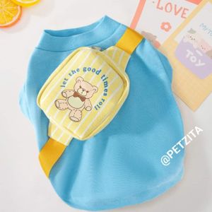 🇹🇭 เสื้อสายเดี่ยวขอบเหลือง ลายของเล่นเด็ก สำหรับชุดหมา ชูดแมว 💥👶 พร้อมส่ง สำหรับสุนัขภาพและความมั่นใจในการเล่นของเล็กๆ 🇹🇭