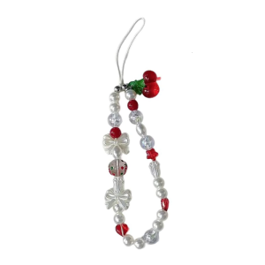 Beaded Camera Wrist Strap Cuteness Pearls Phone Charm Phone Lanyard Suitable for Decorating Digital Cameras and Phones