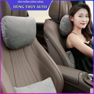 Gối Tựa Ô Tô Gối Tựa Đầu Tựa Lưng ô tô Da Lộn Maybach Cao Cấp Siêu Mềm Chống Đau Mỏi - Gối Tựa Da lộn