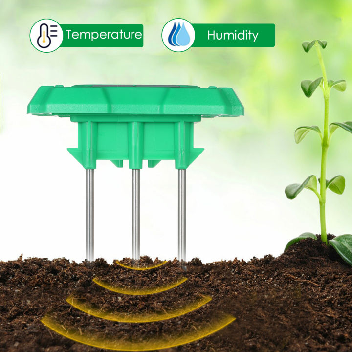 Smart Sensor BT App Control Soil Temperature Moisture Sensor Meter Irrigation Soil Thermometer Humidity Sensor Tester Works with Smart Water Timer for Outdoor Indoor Plants