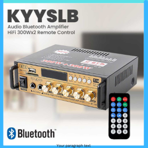 COD KYYSLB Audio Bluetooth Amplifier HiFi 300Wx2 Remote Control  BT 198E / amplifier karoke rumahan ruangan super full bass bluetooth power mixer ashley antena tv digital audio kecil murah keyboard jernih lengkap lapangan autdor wisdom terbaik suara jerni