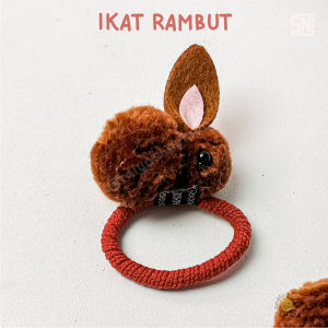 TAIYO Bando Ikat Jepit Rambut Kelinci Bondu Headband Tie Hairpin Rabbit Bulu Lembut Aksesoris Anak