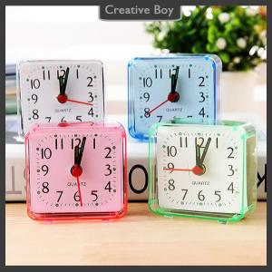 [Creative] Cute Student Alarm Clock Analog Alarm Clock Square Bedside Compact Clock Desktop Decor Clock Student Bedroom Electronic Alarm Clock