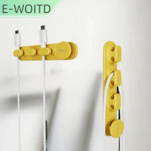 【E-WOITD】 ฮับจัดสายชาร์จซิลิโคนอุปกรณ์แบบม้วนมีกาวในตัวอุปกรณ์จัดเก็บข้อมูลบนโต๊ะและที่ยึดอุปกรณ์แบบม้วนติดอยู่กับที่