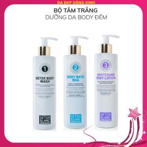 COMBO TẮM DƯỠNG TRẮNG DA BODY BAN ĐÊM DETOXBLANC(PHIÊN BẢN MỚI)