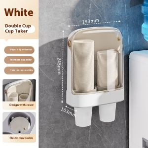 KS ที่ดึงถ้วยแบบใช้แล้วทิ้งที่วางแก้วถ้วยกระดาษติดผนังที่ห้อยถ้วยกันฝุ่น