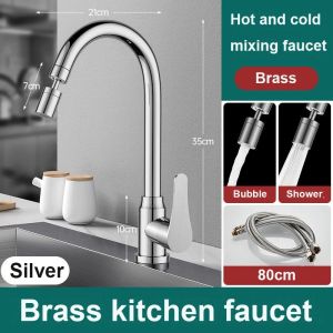 Kitchen Sink Faucet Washbasin Faucet Hot And Cold Wash Basin Dishwashing Sink Splash-proof Boosting Hot And Cold Faucet