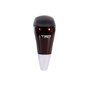 A5TG Hợp  nhôm Cần số xe hơi Da Sợi carbon Núm chuyển số Phổ quát Thay đổi cần gạt Cho Phụ tùng đua Toyota GR Sports Corolla Gazoo Yaris Phụ kiện ô tô