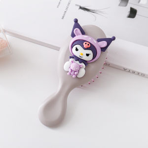 A-G Sanrio Cartoon Air Cushion Comb Hairbrush Kuromi Cinnamoroll  Plastic Folding Hair Comb Cartoon Portable Long Short Comb Hair Anti Static Girls Gifts Gift for Kid