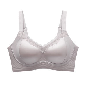 【OFFICIAL】Veimia Women Bra Push-Up Seamless Shaping Wire-Free Thin W-shaped Satin Lace Camellia Nourishing Cup