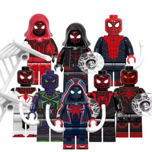 G0120 The End Classic Crimson Cowl Purple Reign Miles Morales 2099 Suit Mini Building Block Figure Toys for Children