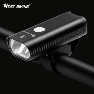 WEST BIKING Cycling Light Flashlight USB Rechargeable MTB Bicycle Front Lights Lamp Waterproof Bike Headlight Bike Accessories