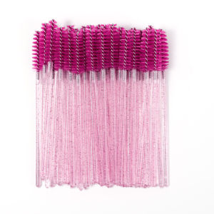 [Charming women] 50Pcs Crystal Rod Eyelash Brush Glitter Handle Makeup Brushes Mascara Applicator Eyes Makeup Tool