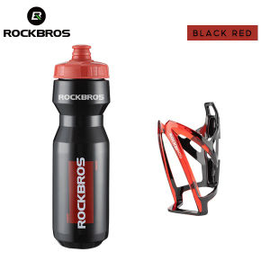 ROCKBROS ขวดน้ำขี่จักรยาน BPA-Free 750ML Squeable MTB ขวดน้ำจักรยานเสือหมอบพกพาได้เบามากขวดน้ำสำหรับเล่นกีฬากลางแจ้งพร้อมที่ใส่ขวดน้ำฝาครอบกันฝุ่น