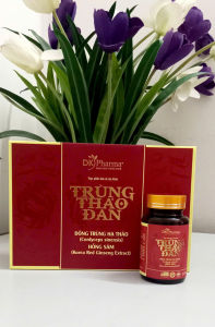 Viên uống Trùng Thảo Đan DK Pharma - Giúp bồi bổ sức khoẻ  giảm mệt mỏi  tăng sức đề kháng - Dùng cho trẻ từ 13 tuổi và người lớn Hộp 2 lọ x 30 viên